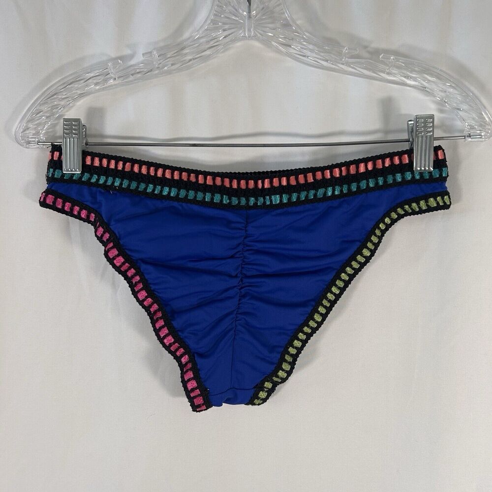 La Blanca Swimsuit Bottom Women's 6 Blue Pull On Elastic Waist Cheaky - Picture 3 of 7